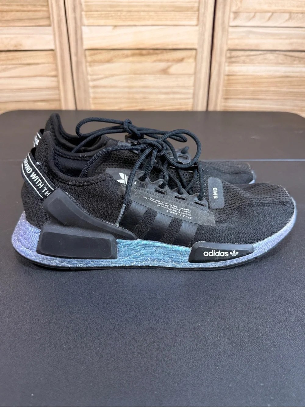 Adidas NMD_V3 Core Black Iridescent Speckled Boost Sneakers GX5164 Size 9.5